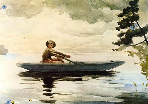 (image for) Handmade oil painting Copy paintings of famous artists Winslow Homers Paintings The Boatsman